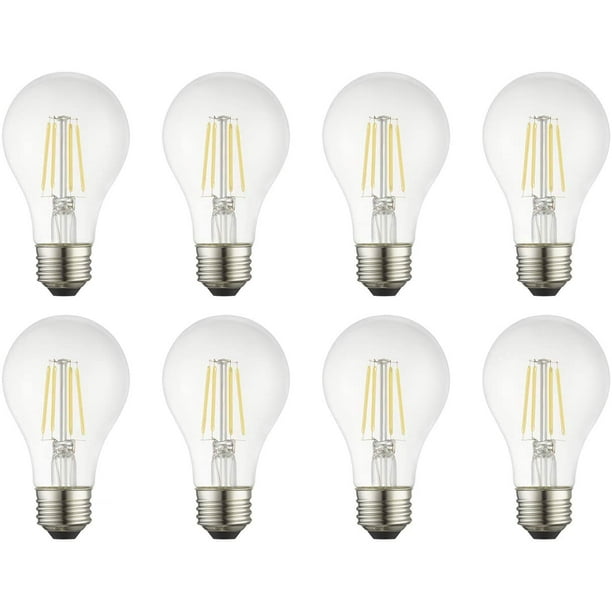 8 Pack Clear Daylight Dimmable | 8 Count TCP RFVA6050DCL8 LED Filament Light Bulbs 60 Watt Equivalent Classic A19 Full Glass 8 Pack Clear Daylight Dimmable | 8 Count TCP RFVA6050DCL8 LED Filament Light Bulbs 60 Watt Equivalent Classic A19 Full Glass